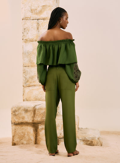 Ebru Pant Green