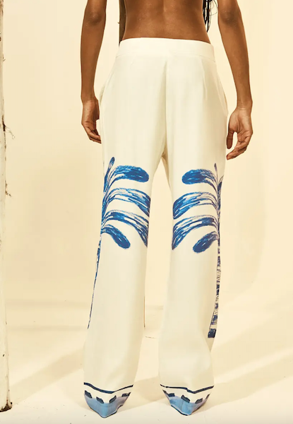 Danna Pant Palm Blue