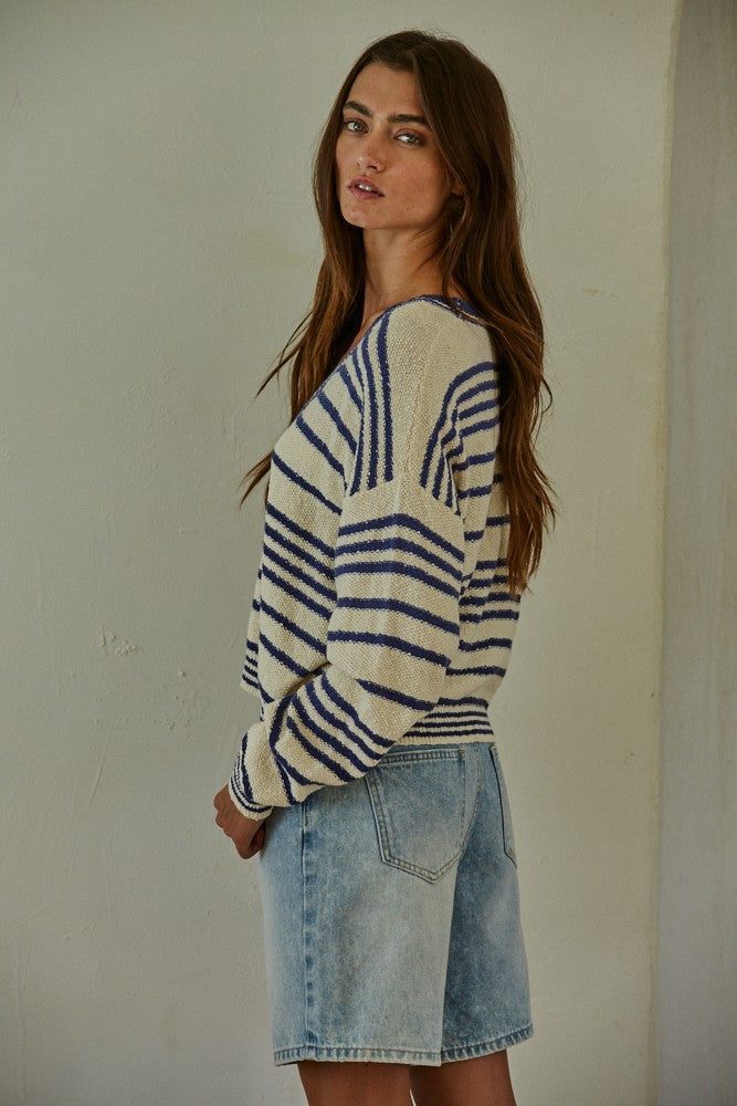 Alder Sweater Natural Blue