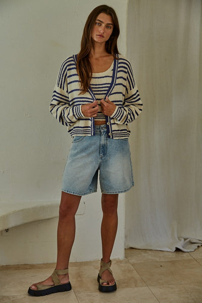 Alder Sweater Natural Blue