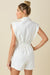 Blazer Style 2fer Denim Romper White