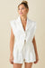 Blazer Style 2fer Denim Romper White