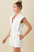 Blazer Style 2fer Denim Romper White