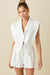 Blazer Style 2fer Denim Romper White