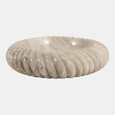 Ribbed Marble Bowl Beige