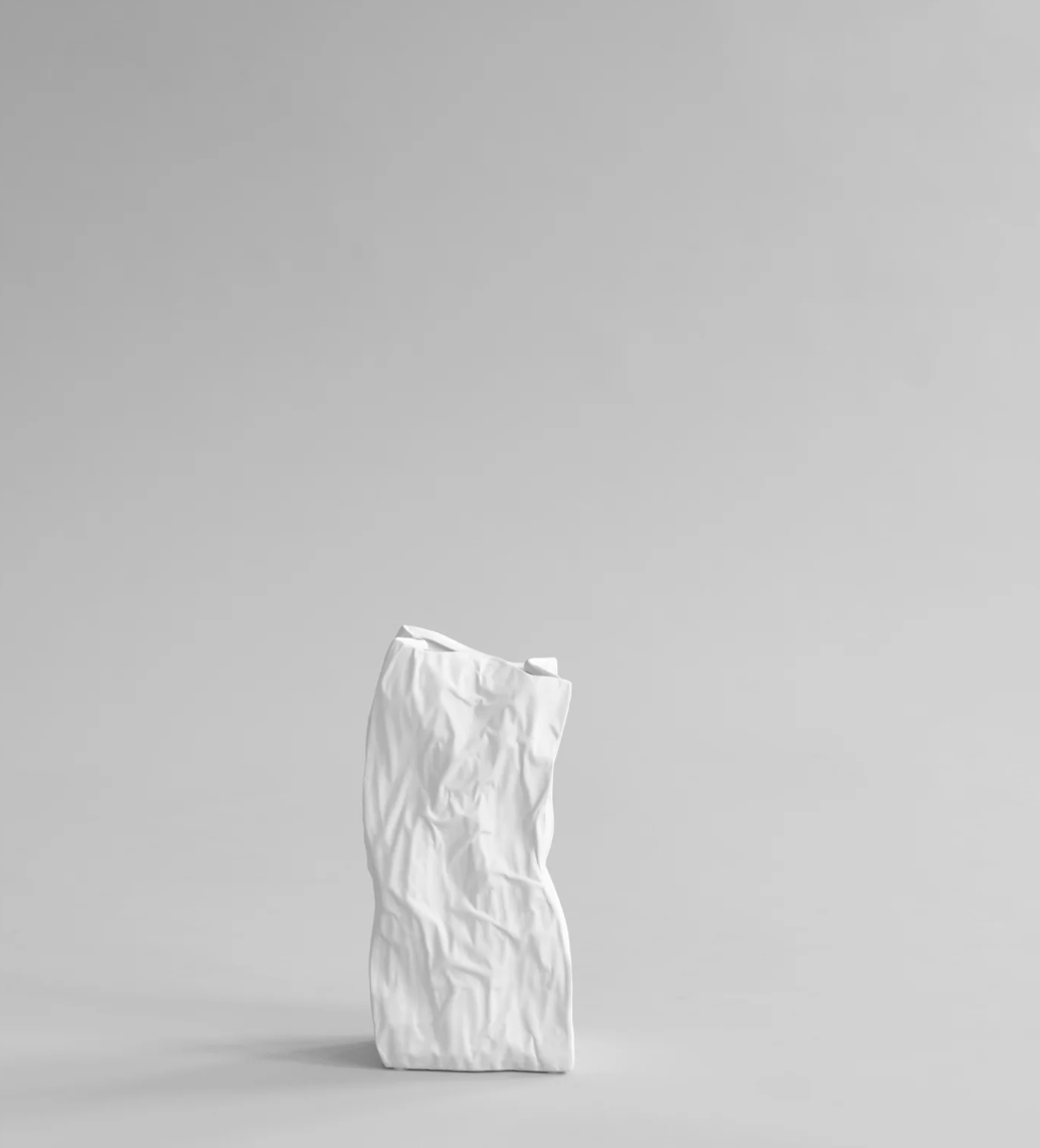 Kami Vase Medio Bone White
