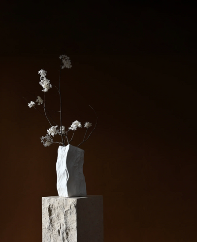 Kami Vase Medio Bone White