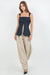 Corset Metal Trim Navy