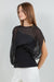 Chiffon Double Layer Blouse Black