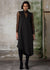 Asymmetric Paneled Denim Dress Black