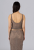 Jacquard Ribbon Sleeveless Top Browm