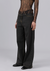 Denim Wide Leg Trousers Black