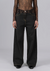 Denim Wide Leg Trousers Black