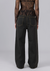 Denim Wide Leg Trousers Black