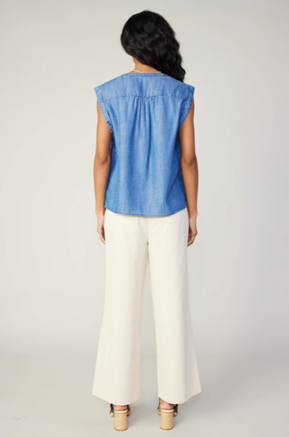 Boxy Top Chambray