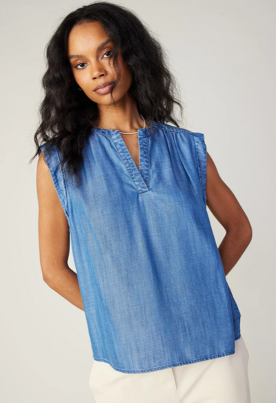 Boxy Top Chambray
