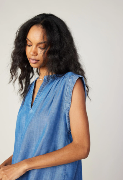 Boxy Top Chambray