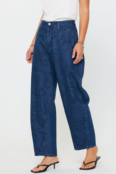 Flower Pant Barrel Denim