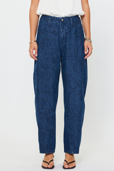 Flower Pant Barrel Denim