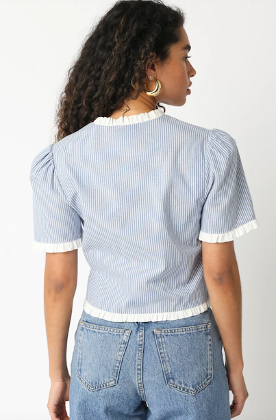 Paula Top Blue White