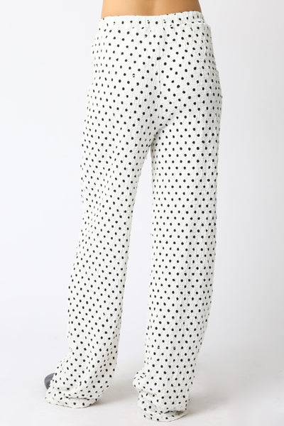Natallie Polka Dot Pant White Black