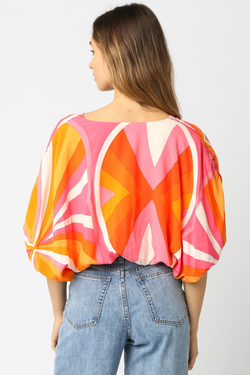 Dalia Multi Top Orange Multi