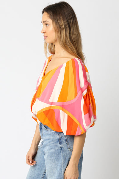 Dalia Multi Top Orange Multi