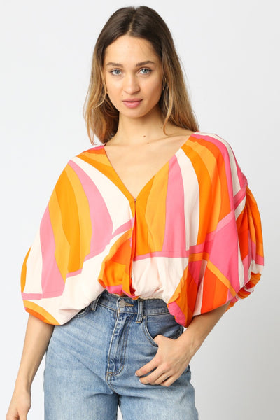 Dalia Multi Top Orange Multi