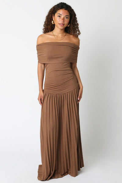 Elina Drop Dress Brown