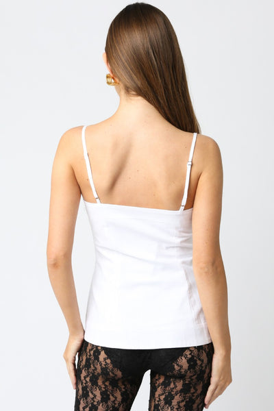 Hina Button Top White