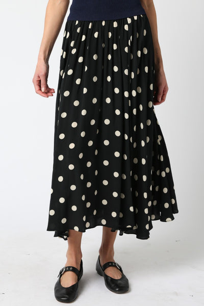 Pham Polka Dot Skirt Black Cream