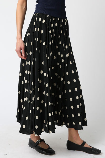Pham Polka Dot Skirt Black Cream