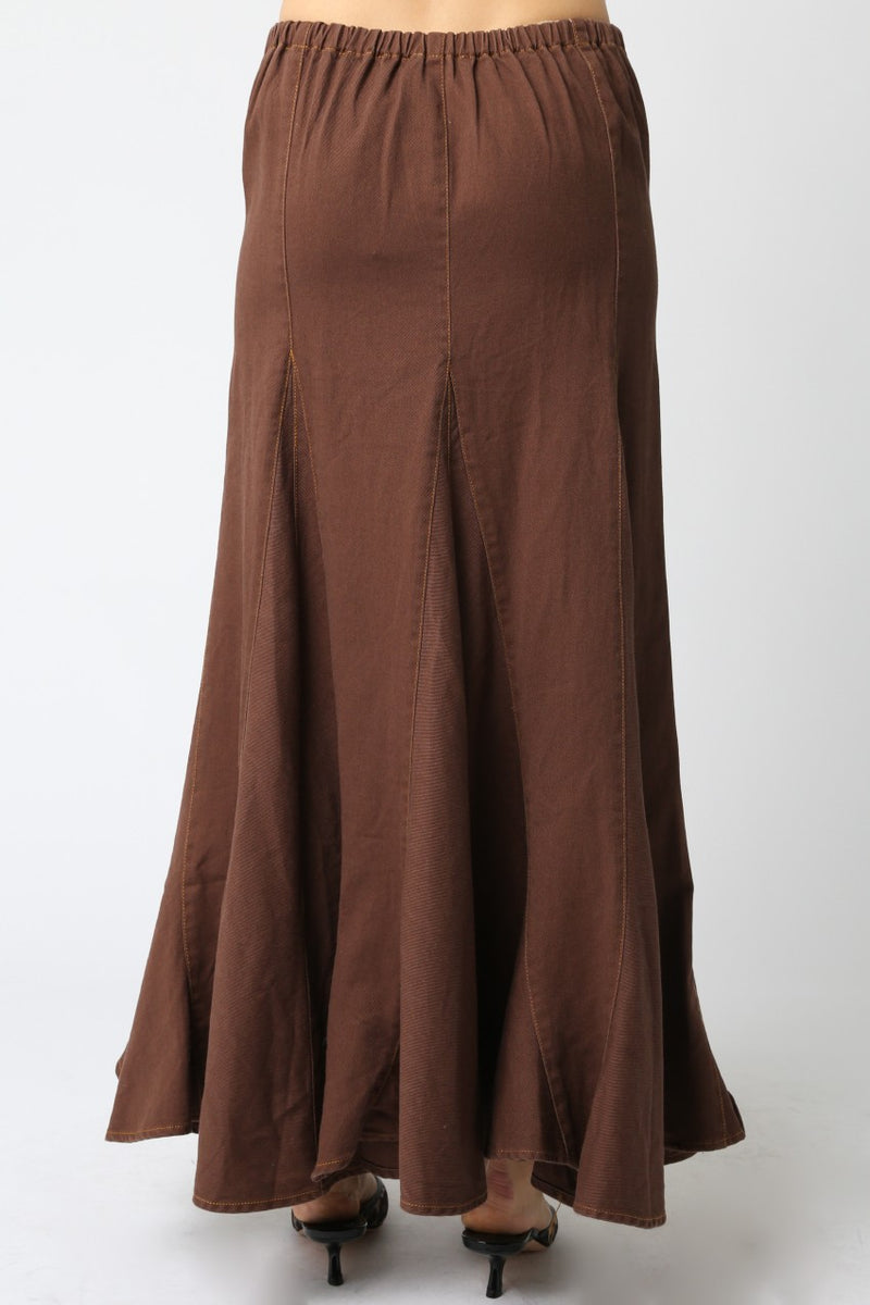 Sallie Maxi Skirt Brown