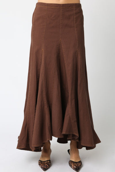 Sallie Maxi Skirt Brown