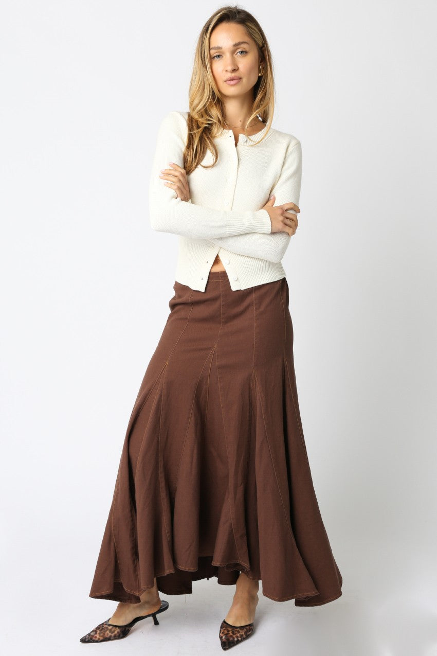 Sallie Maxi Skirt Brown