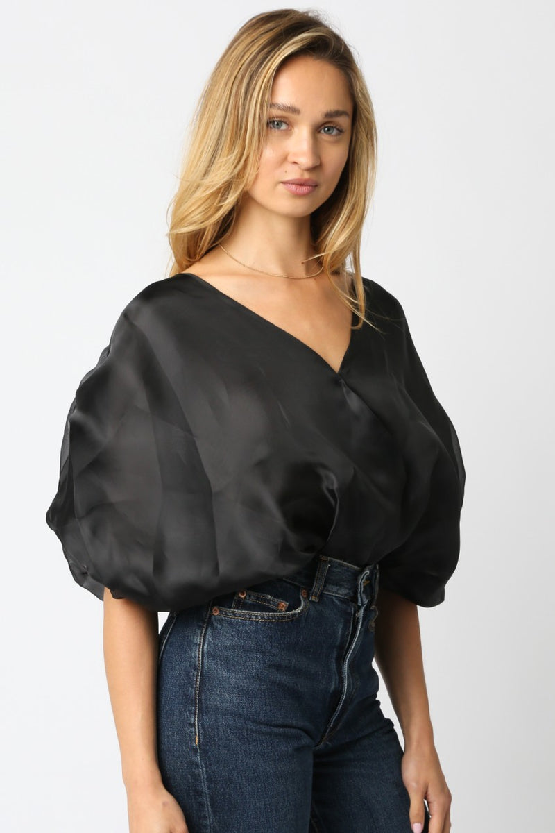 Ramina Balloon Bodysuit Black