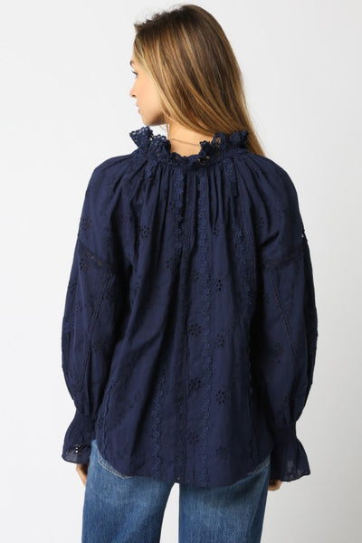 Lamie Laced Shirt  Orient Blue