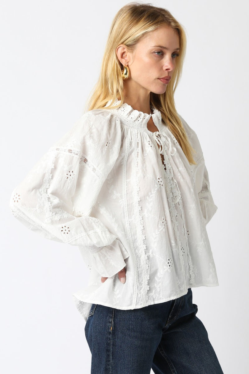 Lamie Laced Shirt White
