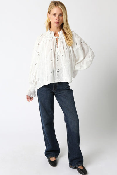 Lamie Laced Shirt White