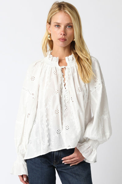 Lamie Laced Shirt White