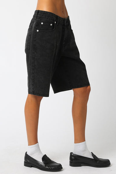 Bianca Denim Jorts Black