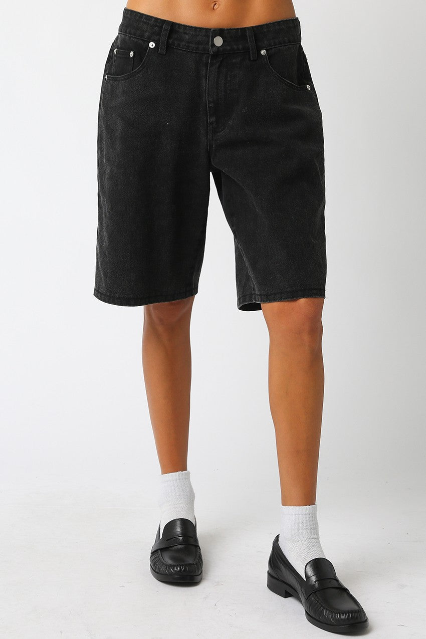 Bianca Denim Jorts Black
