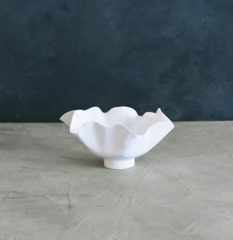 Vida Bloom Small Deep Bowl White