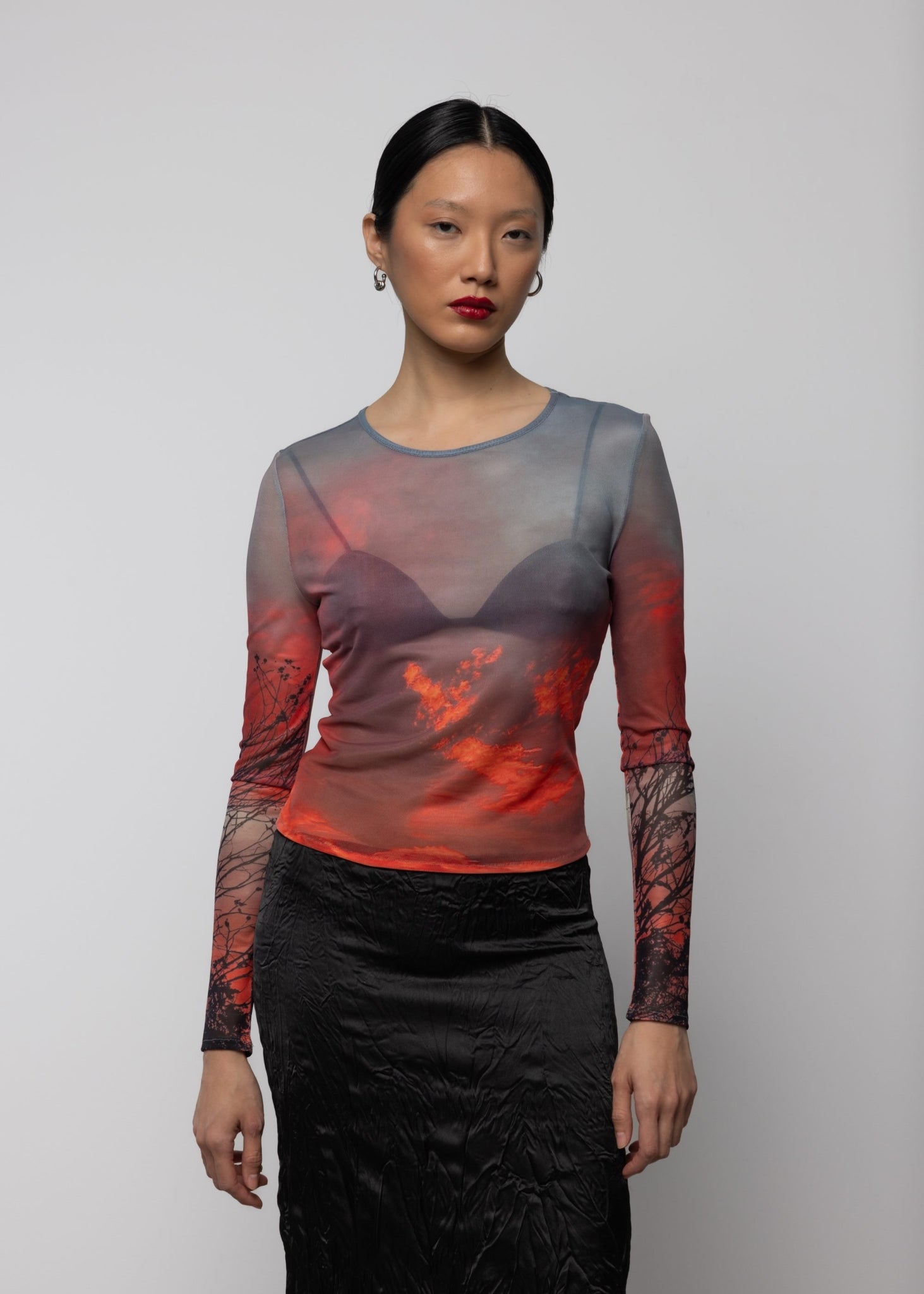 Melissa Top Mesh Print