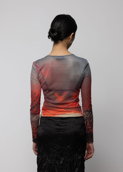 Melissa Top Mesh Print