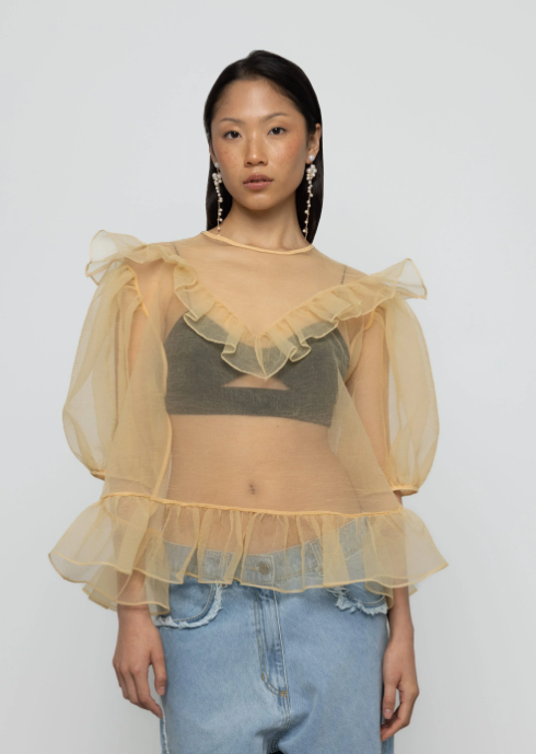 Geni Top Organza Yellow