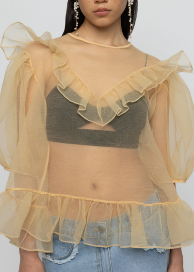 Geni Top Organza Yellow