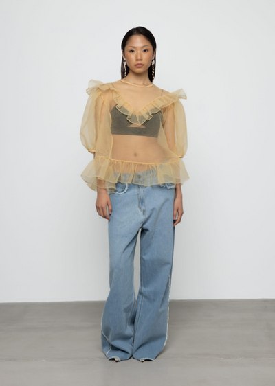 Geni Top Organza Yellow