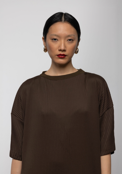 Knoer Shirt Dress Brown