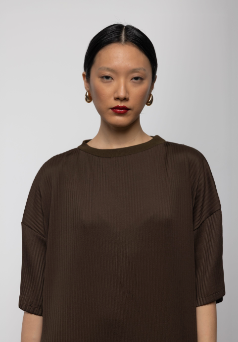 Knoer Shirt Dress Brown